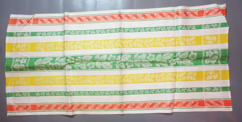 Halbleinen Geschirrtuch 50 x 100 cm Bunt true vintage Alte Küchenwäsche