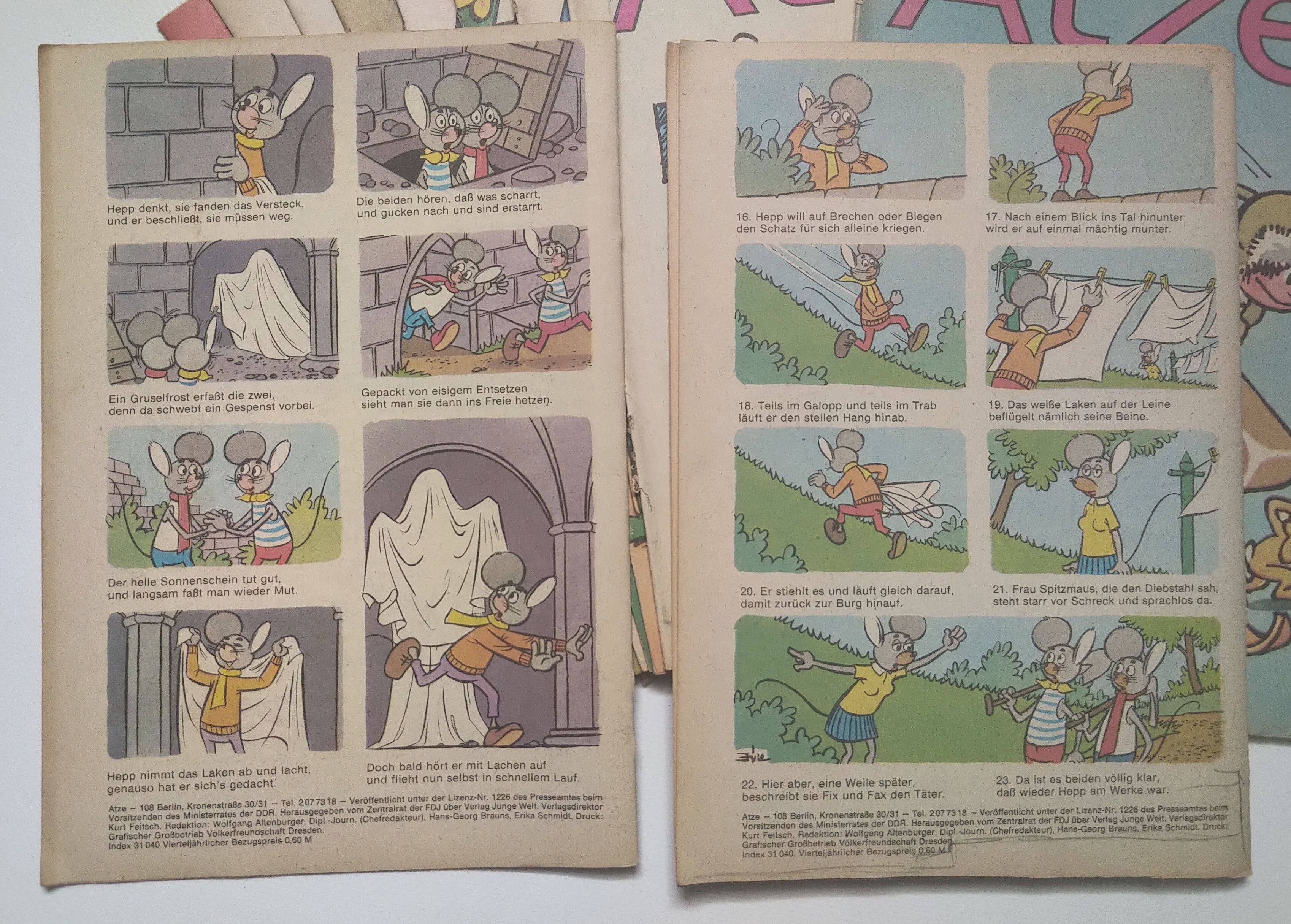 Atze Hefte Original DDR Kinderheft 12 Hefte Jahrgang 1973 Atze Hefte Original DDR Kinderheft 12 Hefte Jahrgang 1973