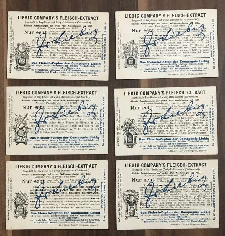 Volkslieder mit Rebus Nr 417 Liebig Sammelbilder Serie 6 Stück