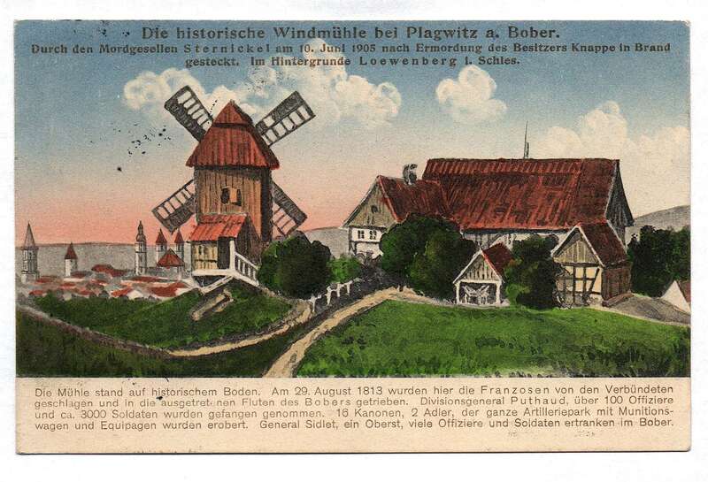 Ak Die historische Windmühle bei Plagwitz a. Bober.