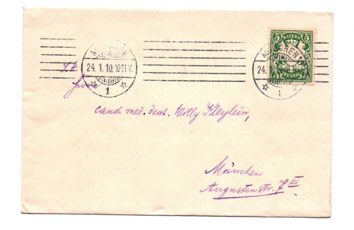 Bayern Brief 1910 Vignette Ausstellung München 1910 Muhammedanischer Kunst