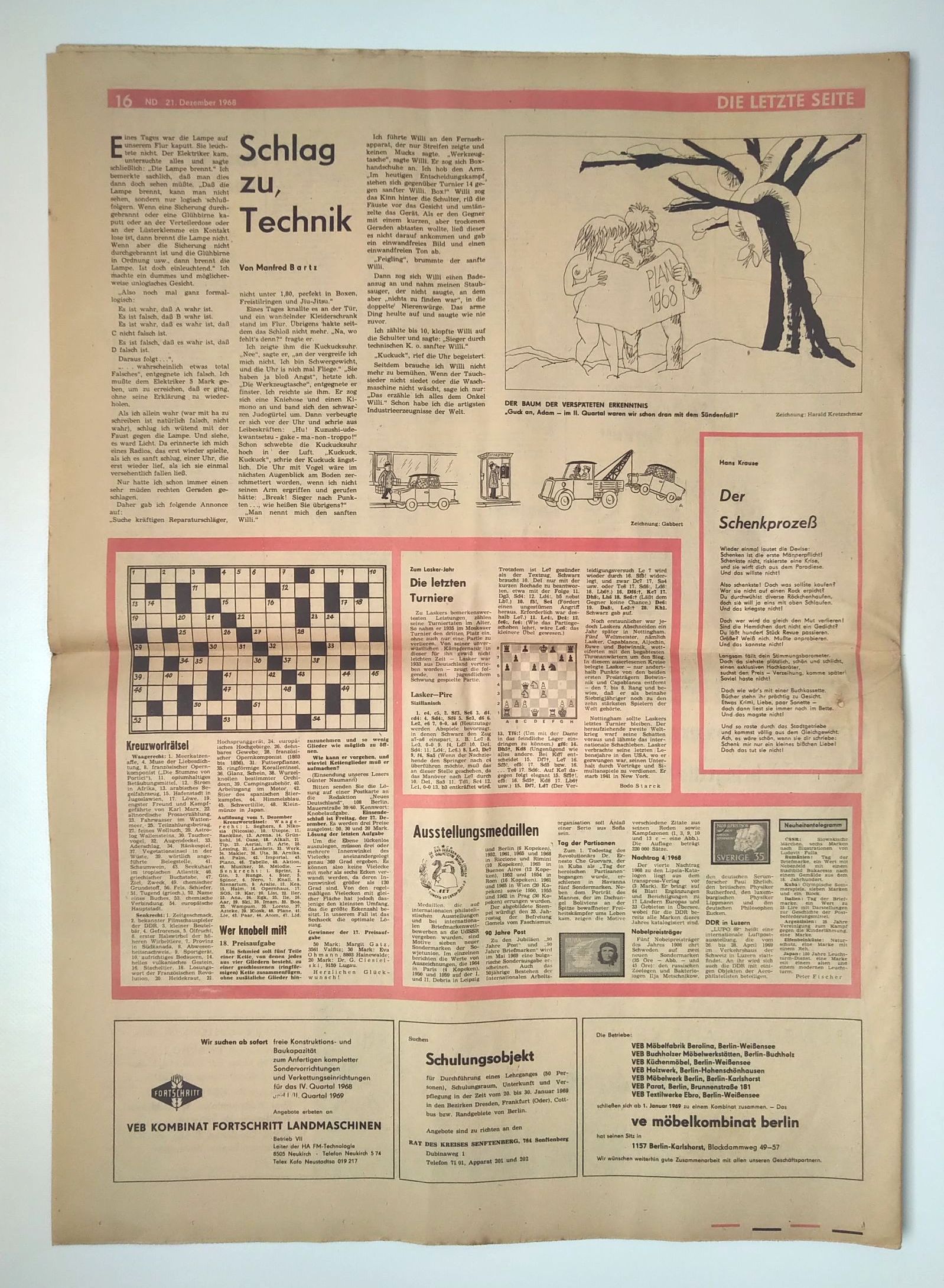 Neues Deutschland Nr 353 DDR Zeitung 1968 Neue Milchfernleitung Neues Deutschland Nr 353 DDR Zeitung 1968 Neue Milchfernleitung