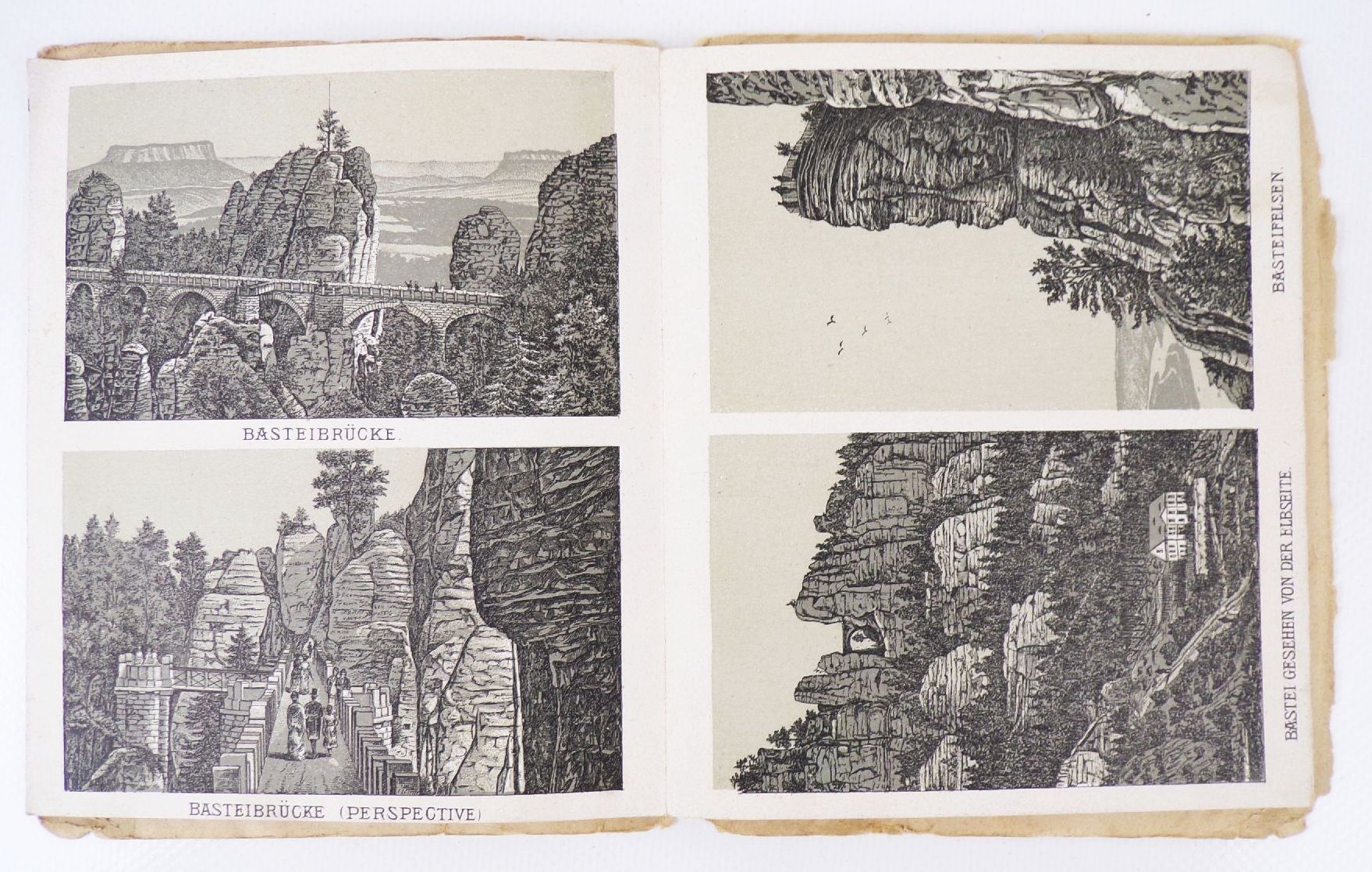 Erinnerung an die Sächsische Schweiz um 1880 Leporello 