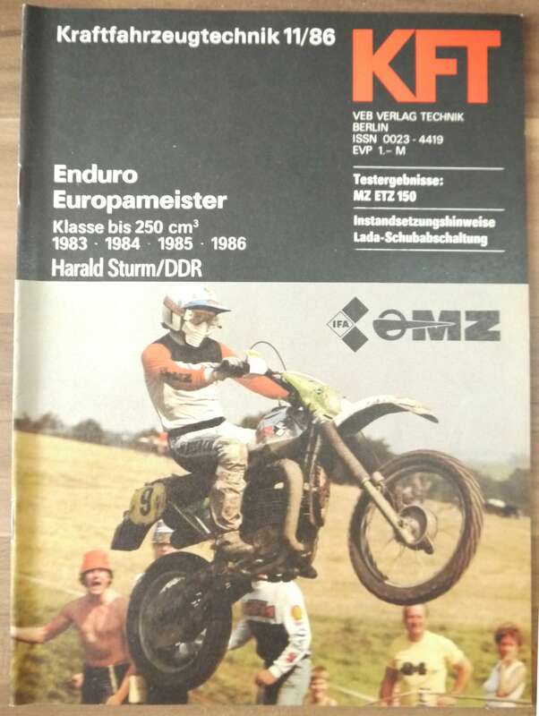 KFT Enduro Europameister Harald Sturm DDR Testergebnisse MZ ETZ 150 1986