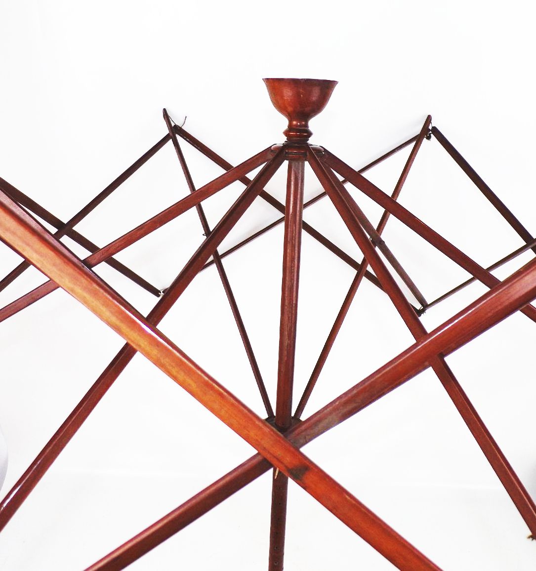 Alte Schirmhaspel Wollwickler Holz Handarbeit Schneider Biedermeier 