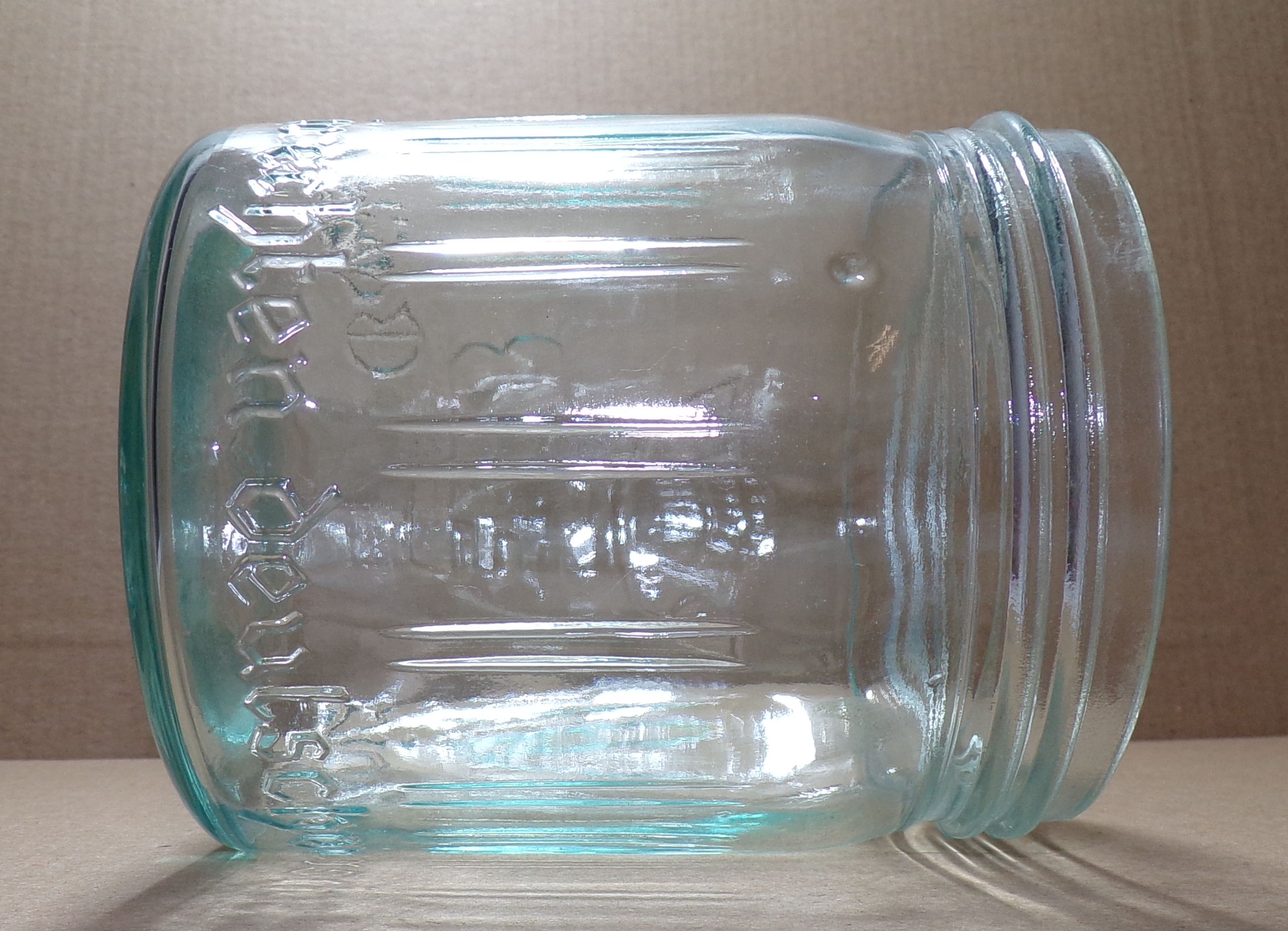 Altes Honig Glas VEAB Imker echter deutscher Honig 1950er Honigglas