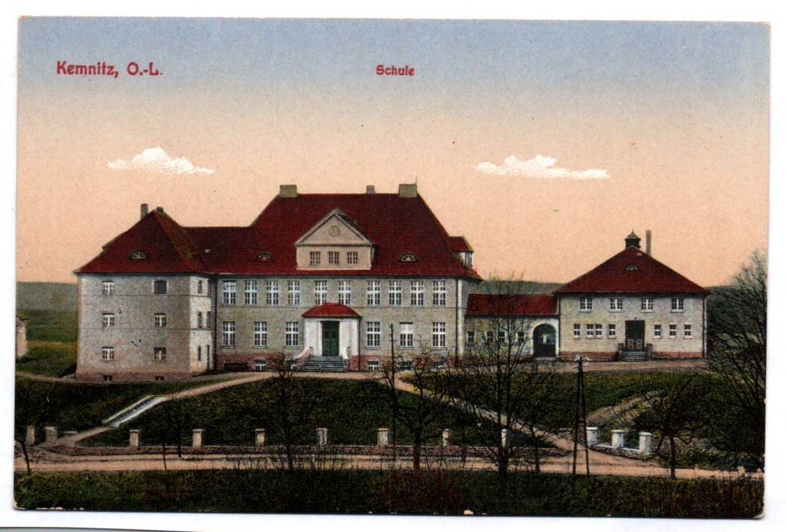 Ak Kemnitz Oberlausitz Schule um 1910