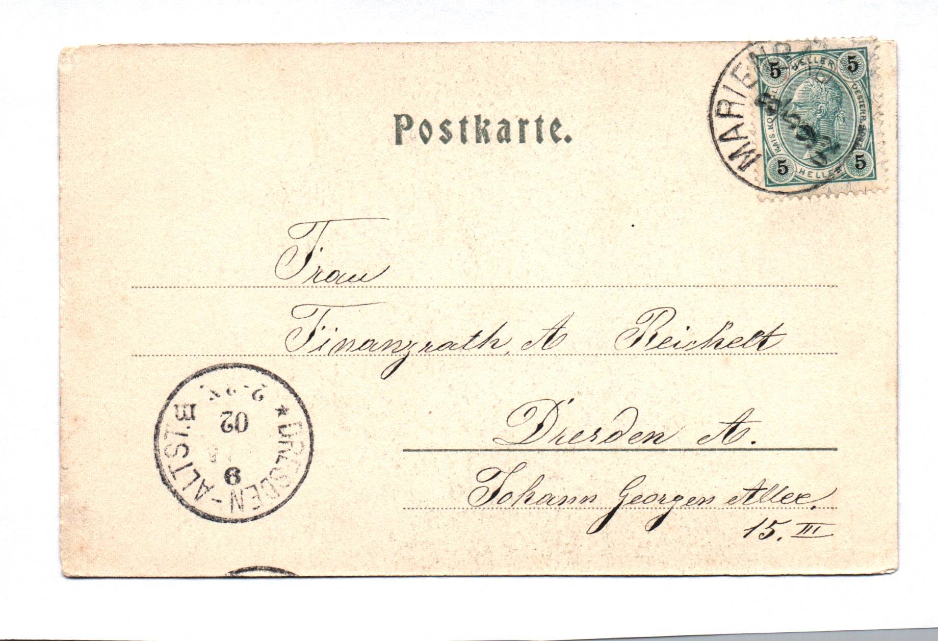 Ak Marienbad Waldquelle 1902