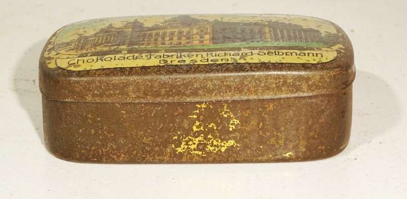 Alte Blechdosen Richard Selbmann 2 Automatendosen Leipzig Dresden