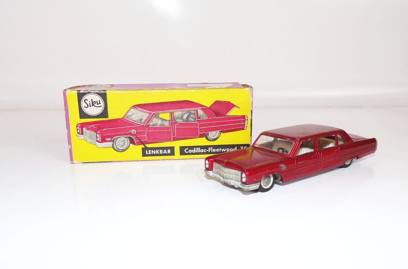 SIKU Cadillac Fleetwood 75 Rot mit Originalkarton V 265 | 28386