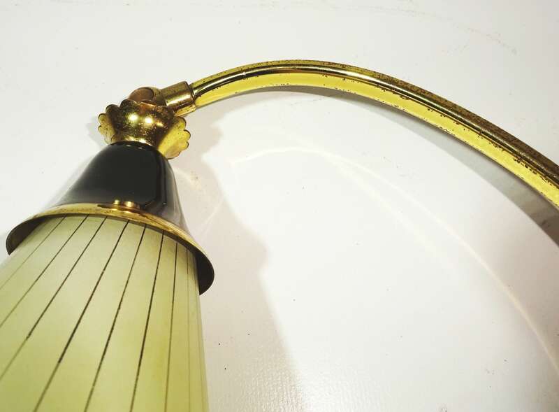 Alte Tischlampe Nachttischlampe Tütenlampe Mid Century 1950er 1960er 