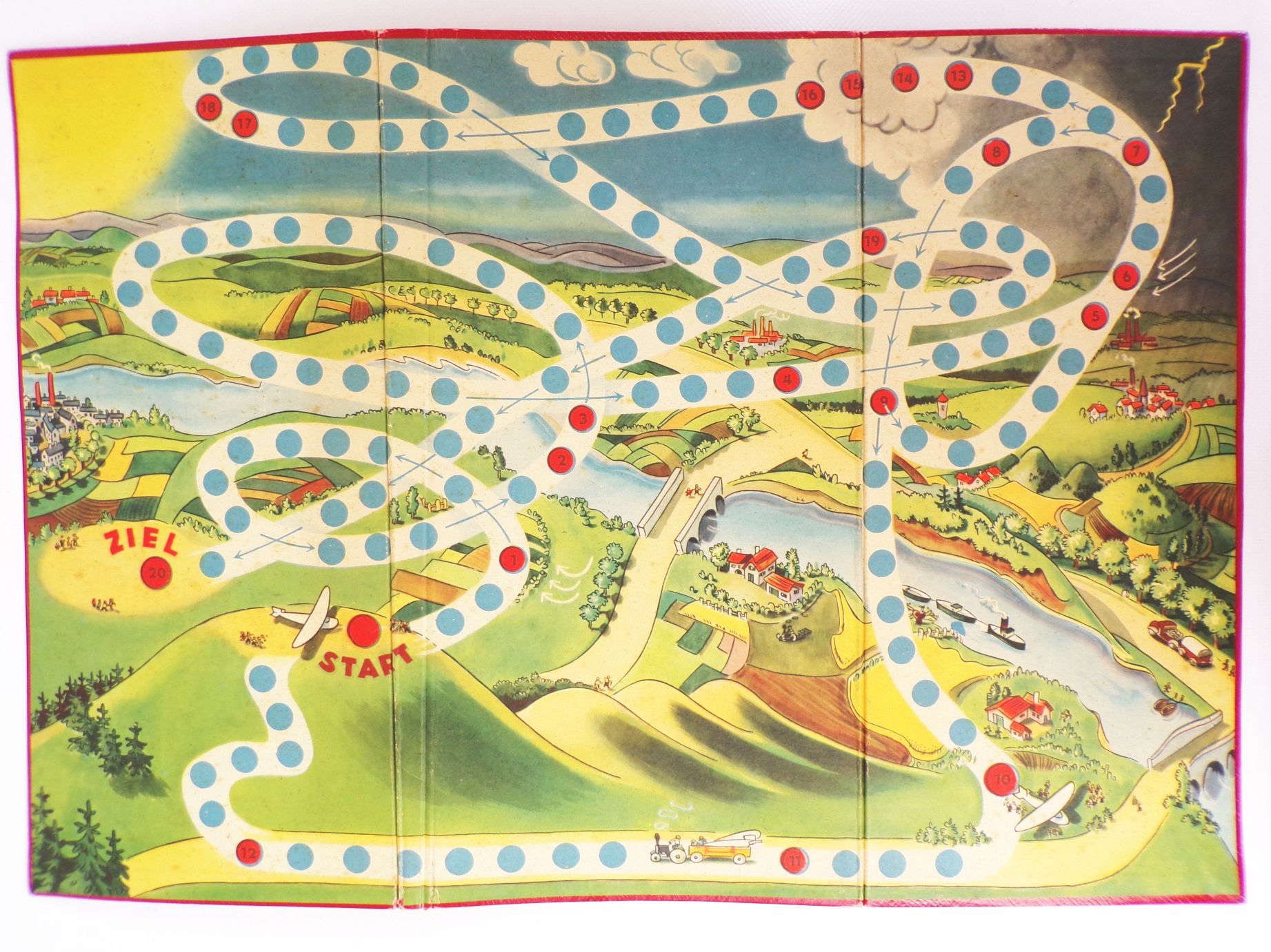 Altes Brettspiel Segelflieger Spiel DDR um 1950