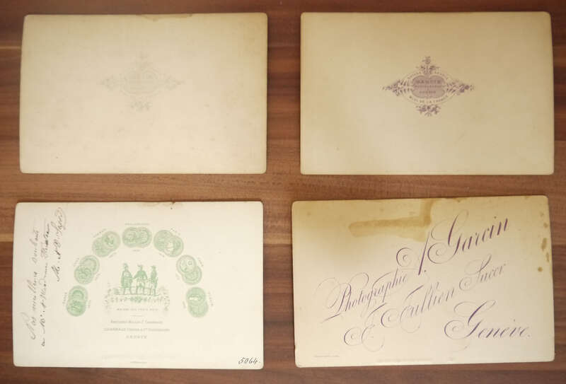 4 x Albumin Fotos auf Pappe Frankreich 16