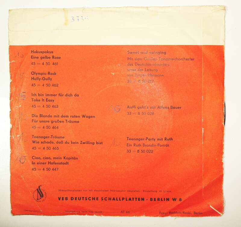 Klingende Monatsschau 1 Amiga Single DDR 1964 