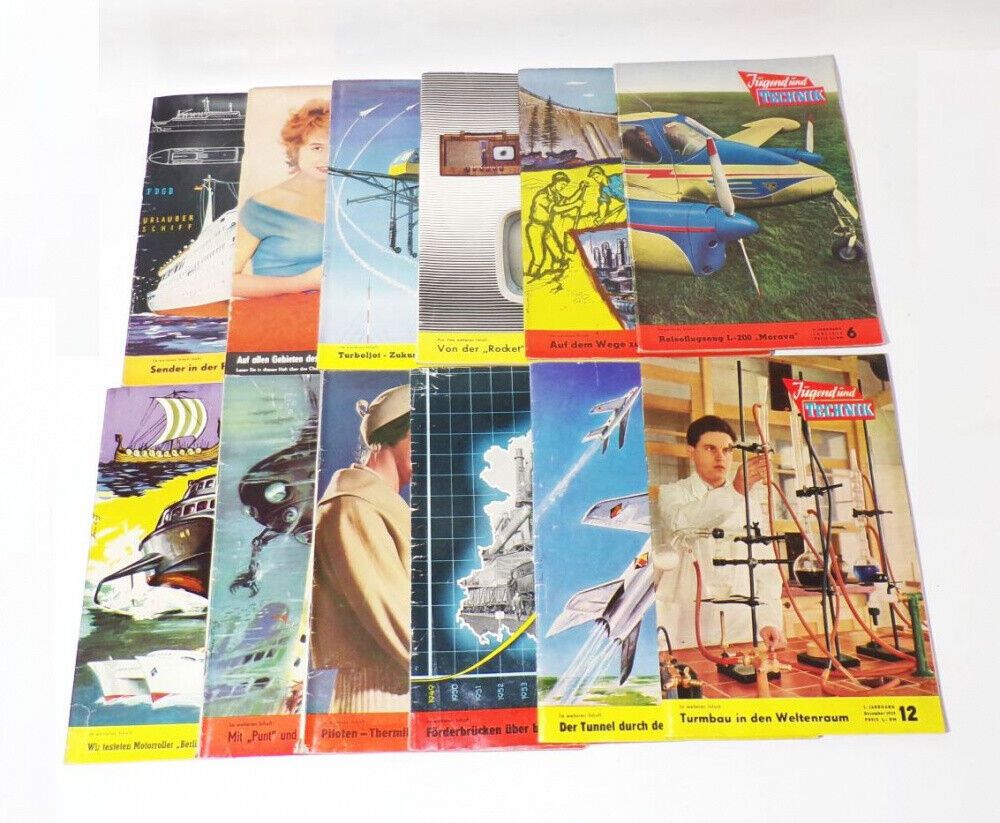 Jugend und Technik kompletter 7 Jahrgang 1959 Heft 1 bis 12 DDR Zeitschrift Jugend und Technik kompletter 7 Jahrgang 1959 Heft 1 bis 12 DDR Zeitschrift