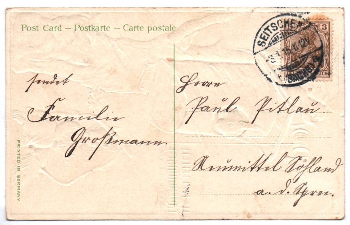 Präge Ak verspielte Eichhörnchen 1915 Neujahrs 