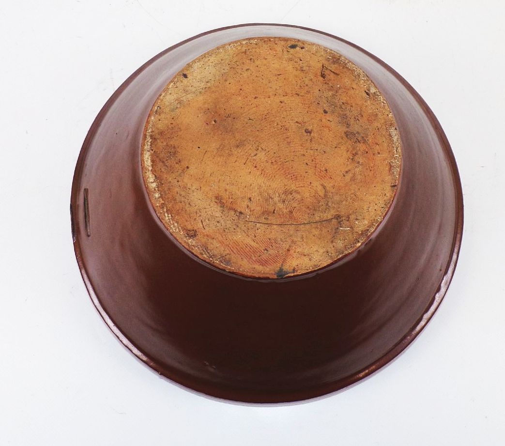 Bäuerliche Schüssel Keramik 2 Stück Braun Deko