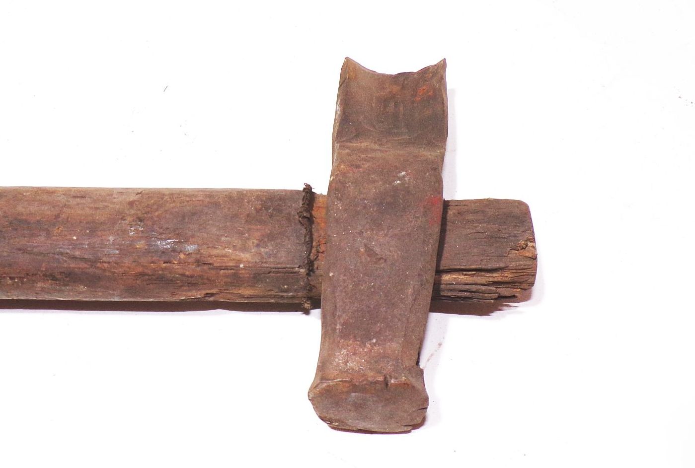 Alter Schmiedehammer Eisen Holz Handgeschmiedeter Hammer 
