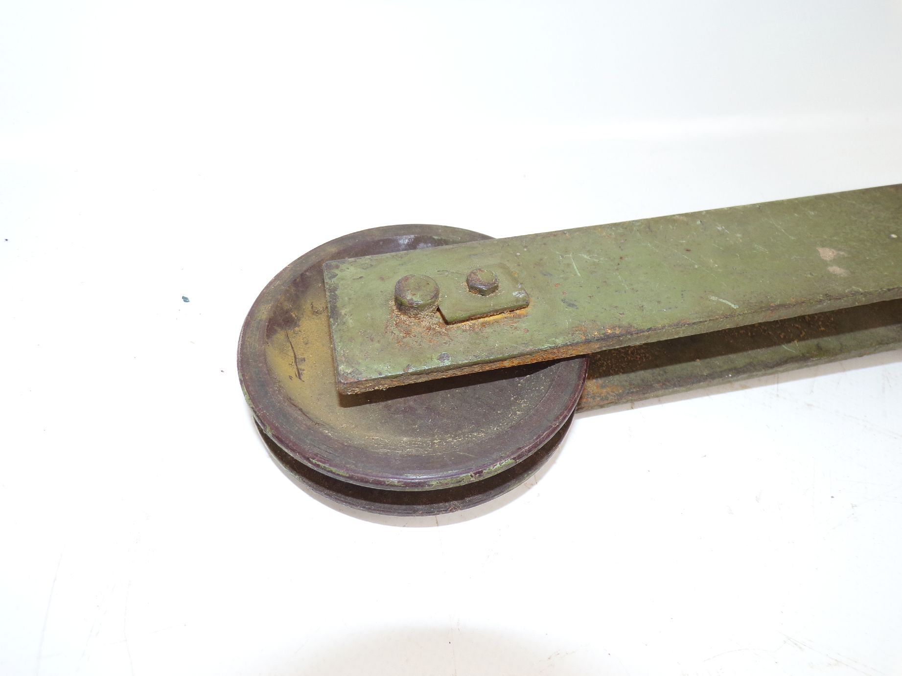 Alte Laufrolle Metall Kunststoff Seilwinde Umlenkrolle Loft Industrie