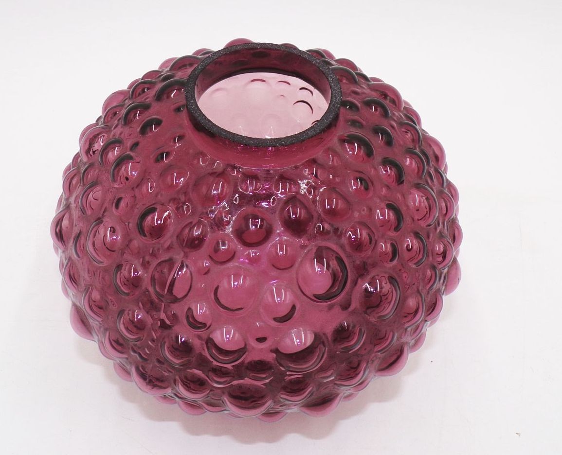 Alter Lampenschirm Bubble Violett für Deckenleuchte um 1960 Ersatzschirm Alter Lampenschirm Bubble Violett für Deckenleuchte um 1960 Ersatzschirm