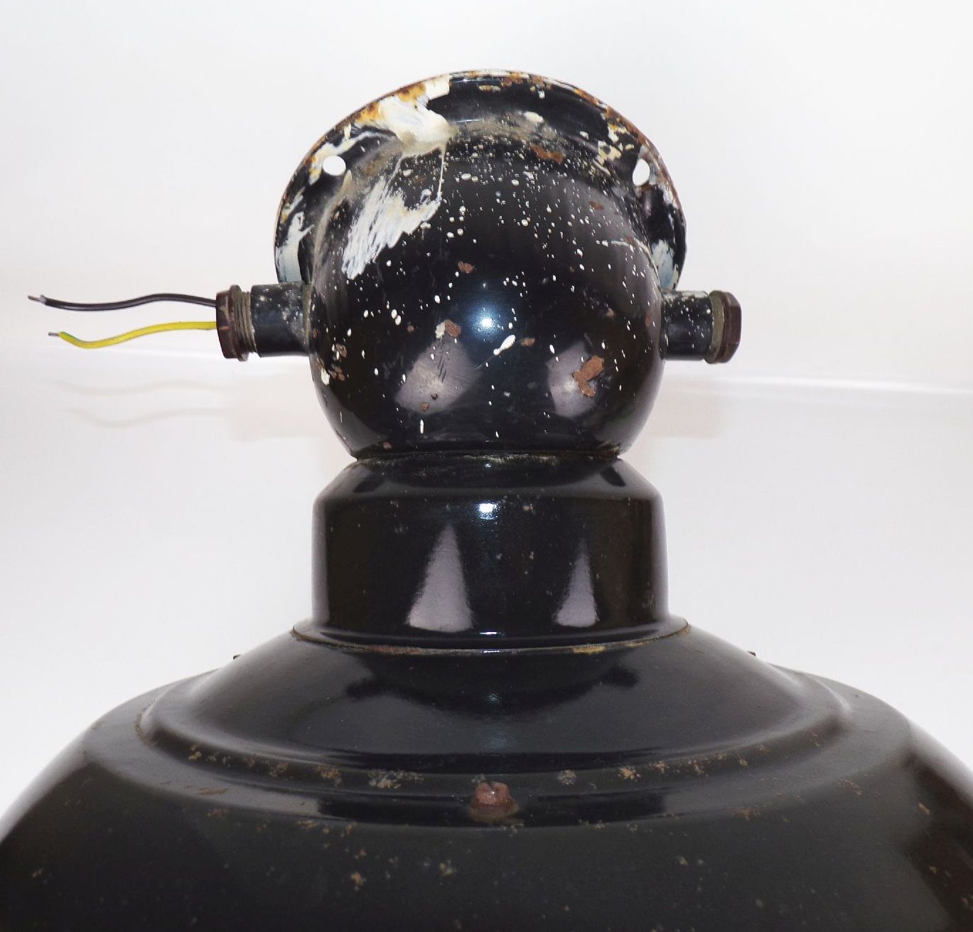 Fabriklampe Emaille Schwarz Rund Gitter Deckenleuchte Loft Industrie Fabriklampe Emaille Schwarz Rund Gitter Deckenleuchte Loft Industrie