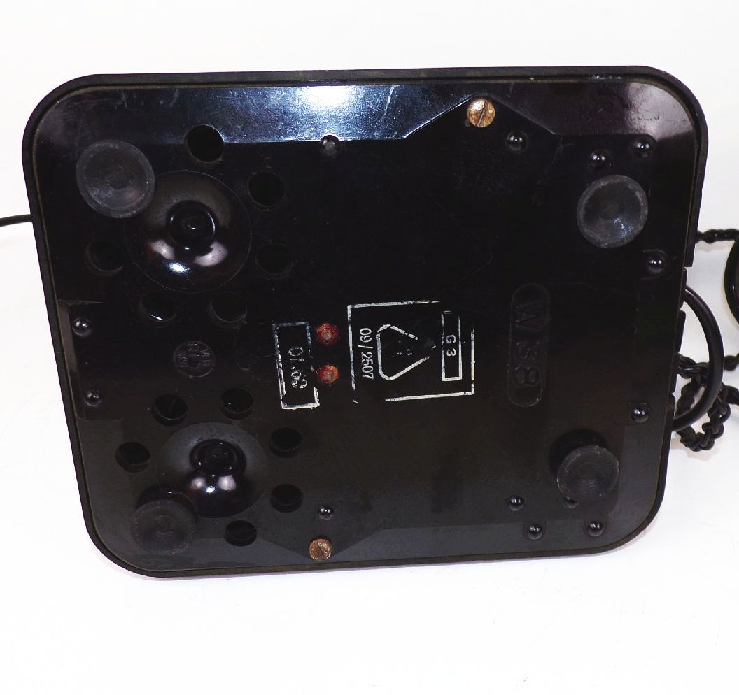 Nordfern W38 Telefon Schwarz Bakelit mit Wählscheibe true vintage