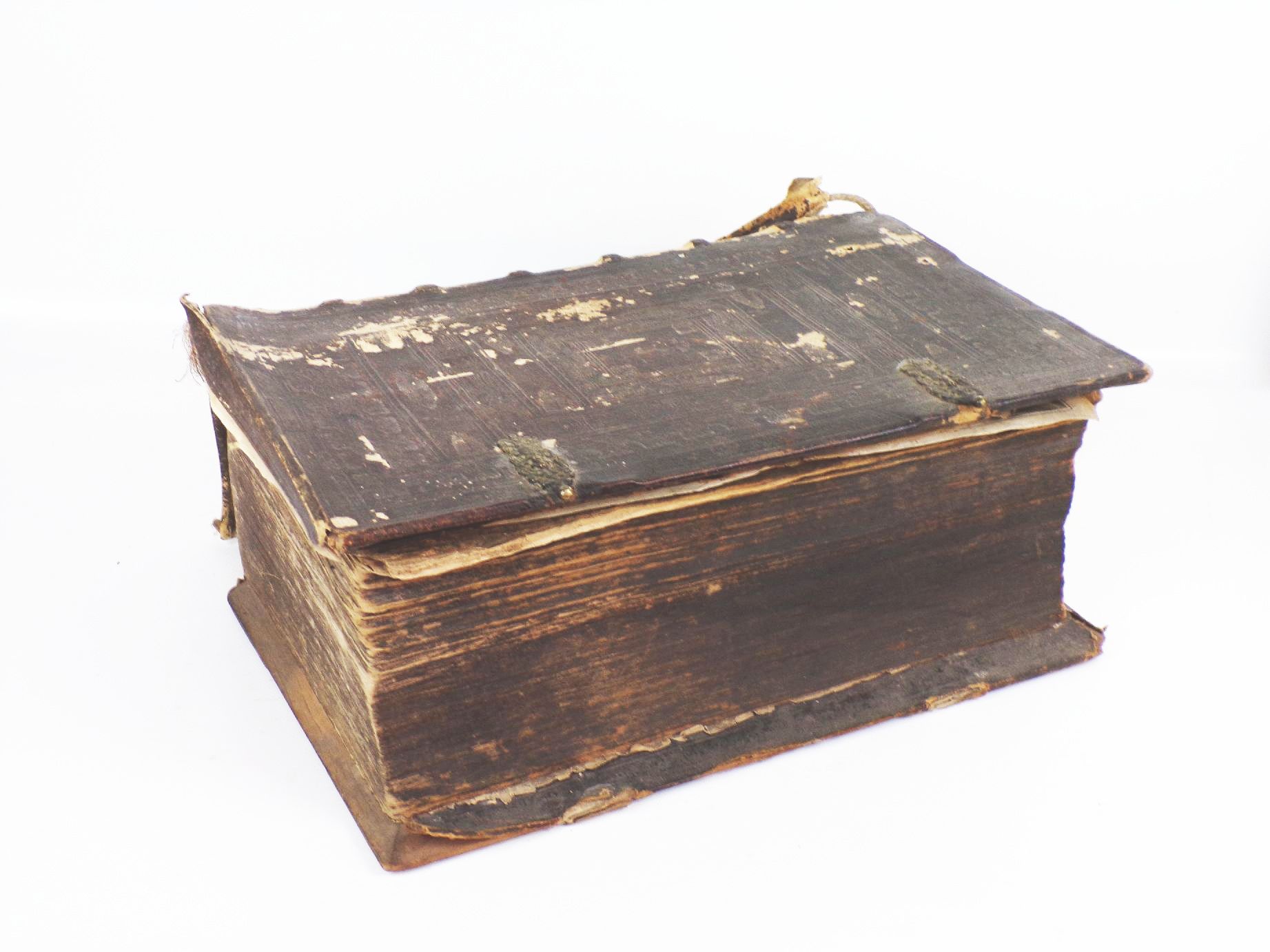 Bibel heilige Schrift Martin Luther 1703 Ledereinband 