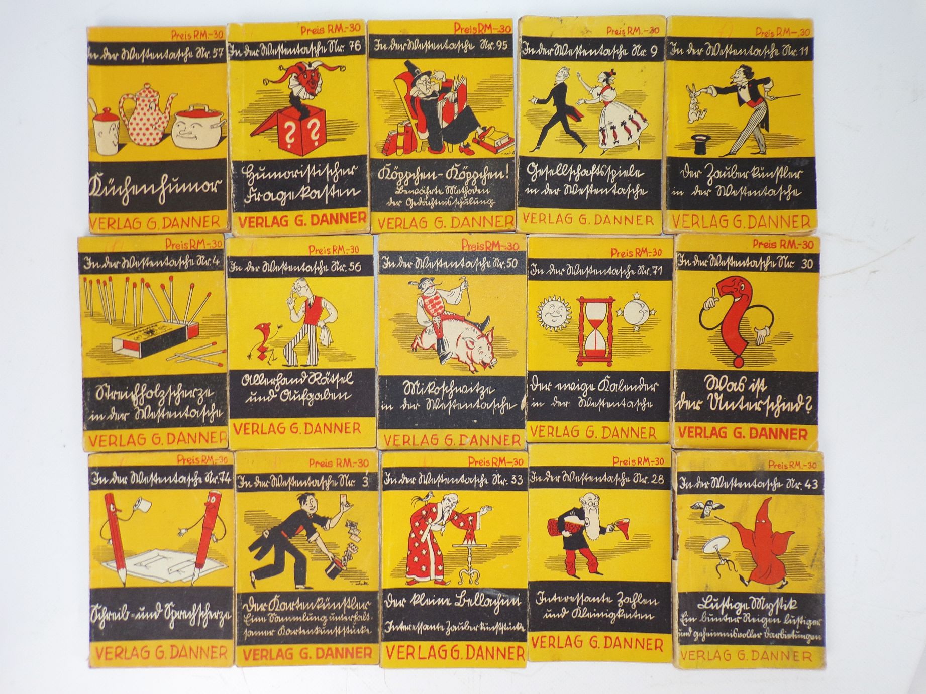 Danner In der Westentasche Bücher Konvolut um 1930 Minibücher 