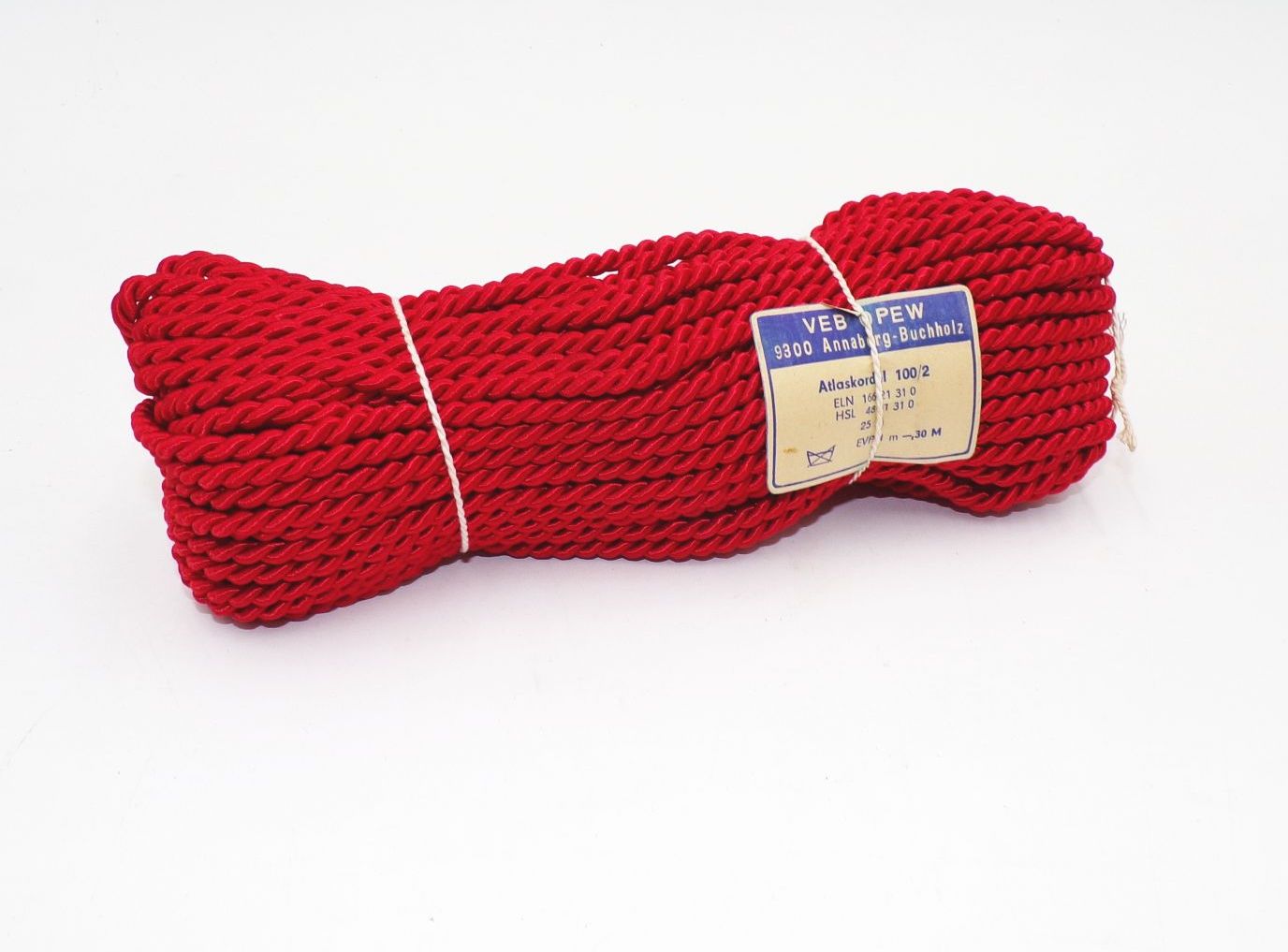 Kordel Atlaskordel Rot Band Schnur 25 Meter 5 mm Handarbeit Polsterei 