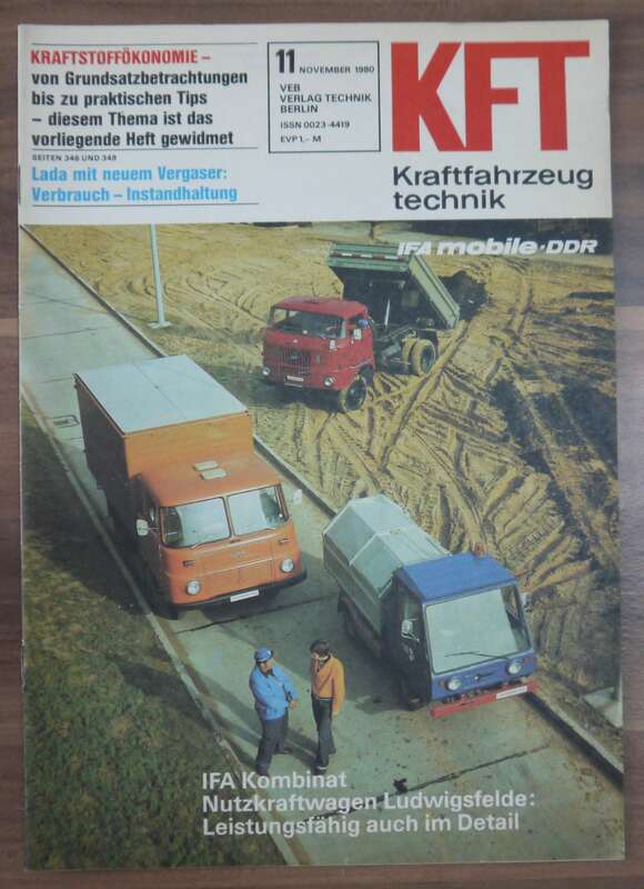 November 1980 Kraftstoffökonomie KFT Zeitschrift DDR Lada mit neuem Vergaser
