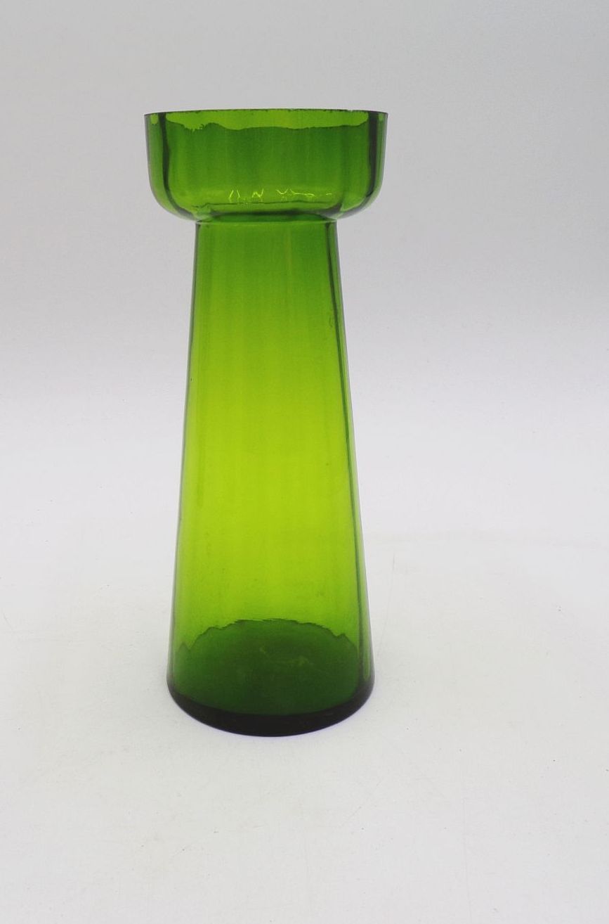 Altes Hyazinthenglas grün Zwiebelglas Vintage 