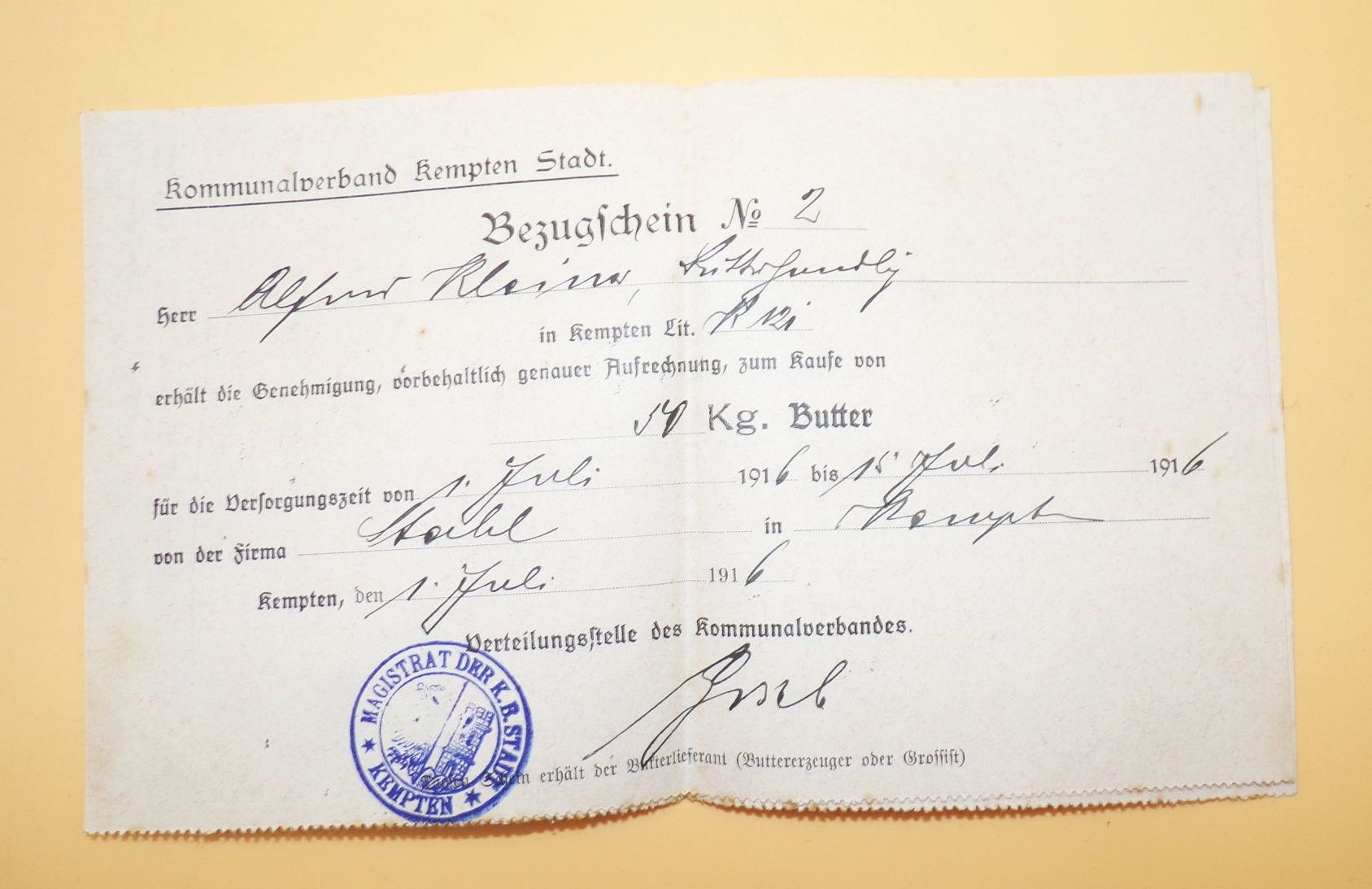 Konvolut Dokumente Milchwirtschaft Käse Versorgung 1 Wk Bayern