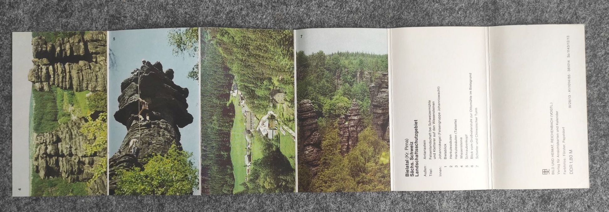 Leporello Im Bieletal DDR 7 Farbbilder Leporello Im Bieletal DDR 7 Farbbilder