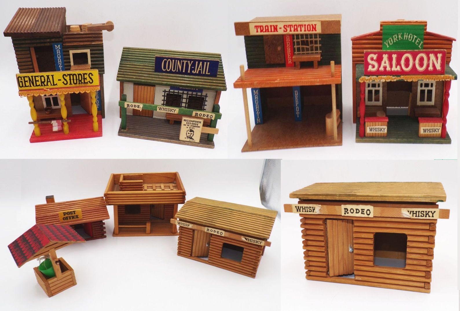 Konvolut Wildwest Häuser Saloon DDR