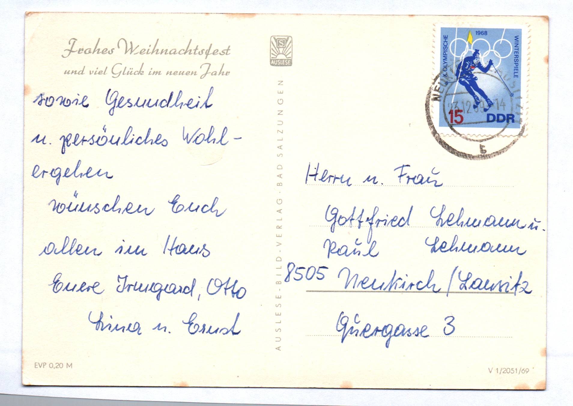 Ak Wendt und Kühn Mond Sterne Pyramide Weihnachten Postkarte 1969