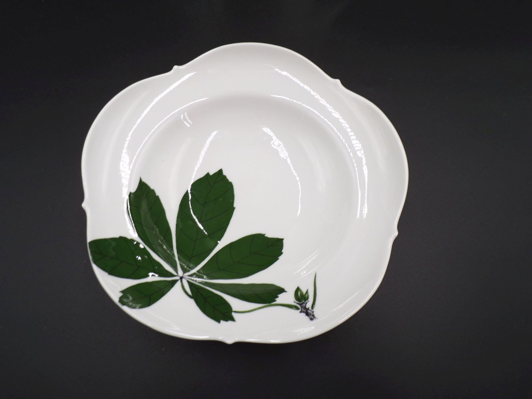 Meissen Suppenteller 2 Wahl Dekor Kastanie Laub 2 Stück 