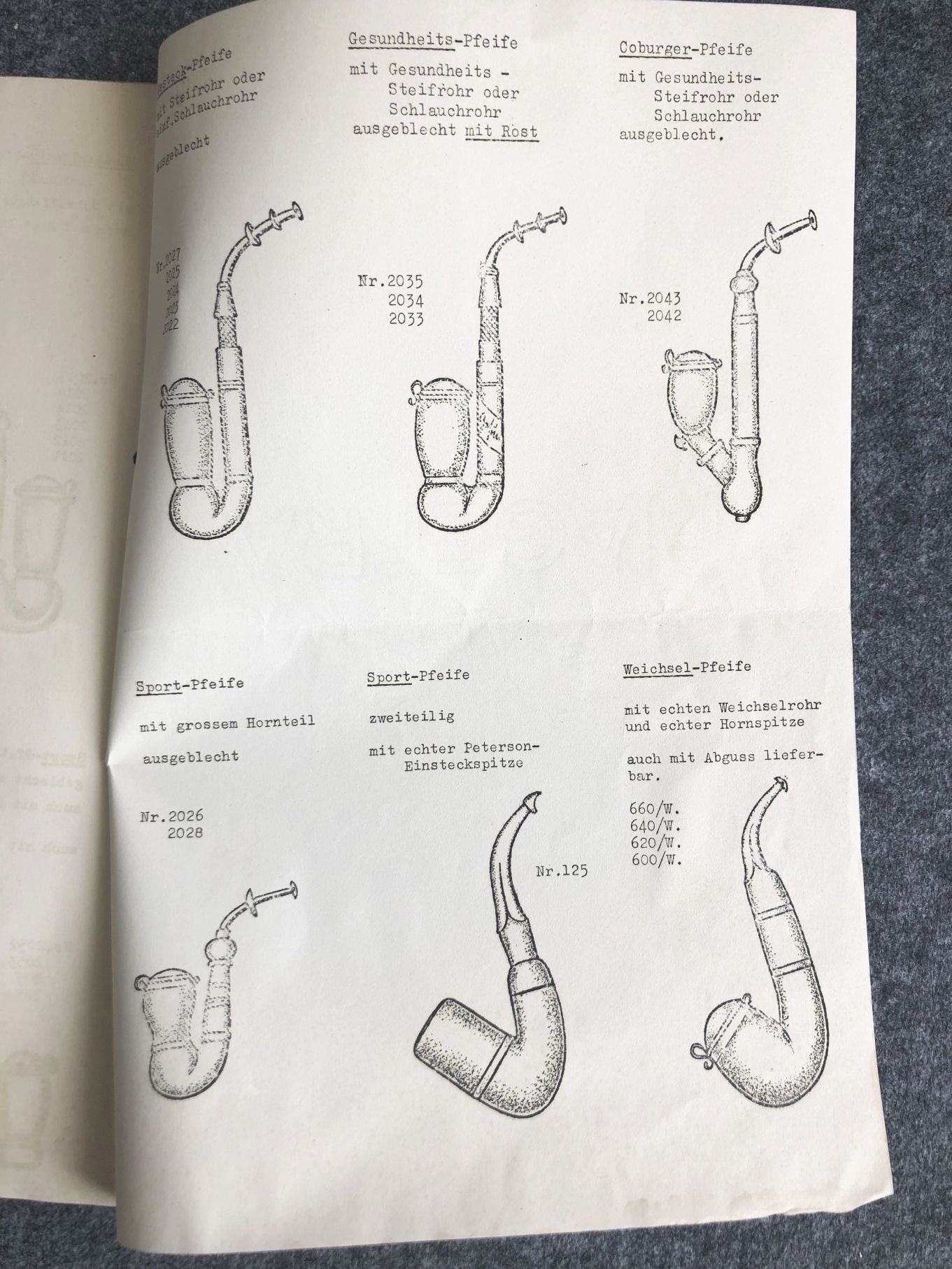 Schreinert Co Tabakpfiefen Holzwaren Fabrik 1938 Mitteilug