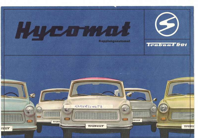 Trabant 601 de Luxe Hycomat Kupplungsautomat 1968 Werbeblatt