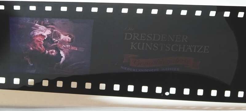 2 x DDR Diafilm Rollfilm Dresden Gemäldegalerie I und II Bakelitdosen