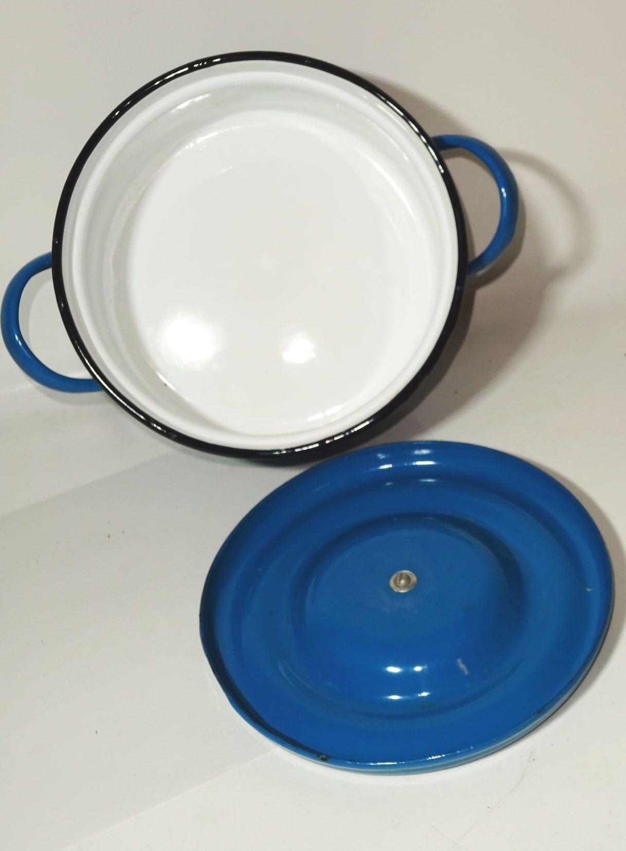 Emaille Töpfe Topf Set 3 Stück Petrol Kochtopf Deko Topfset