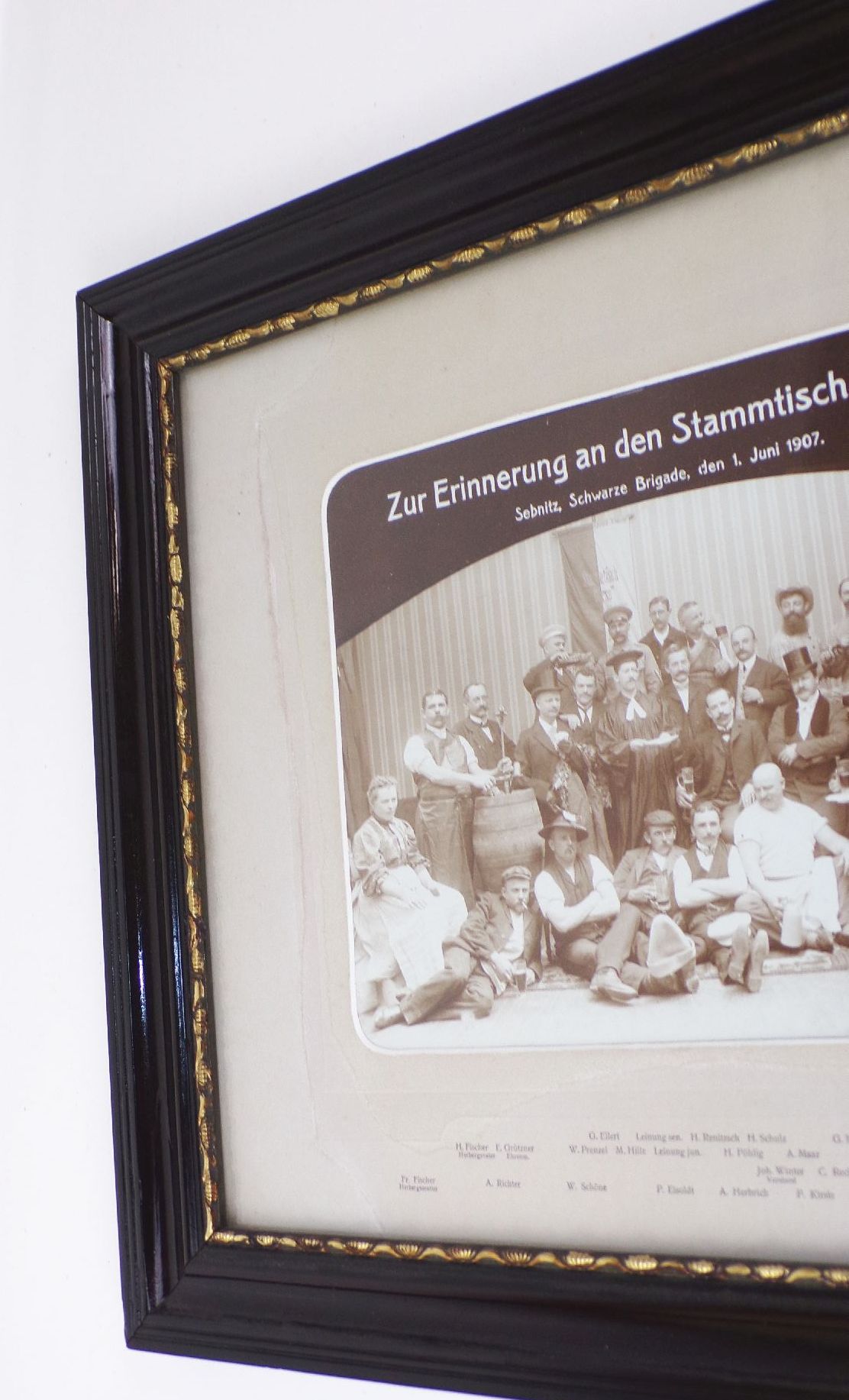 Fotografie Sebnitz Börse Schwarze Brigade 1907 Bilderrahmen 