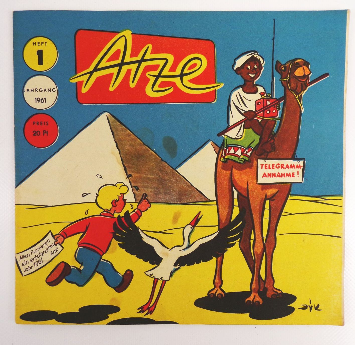 Atze DDR 1961 Nummer 1 Kinder Zeitschrift mit Fix und Fax