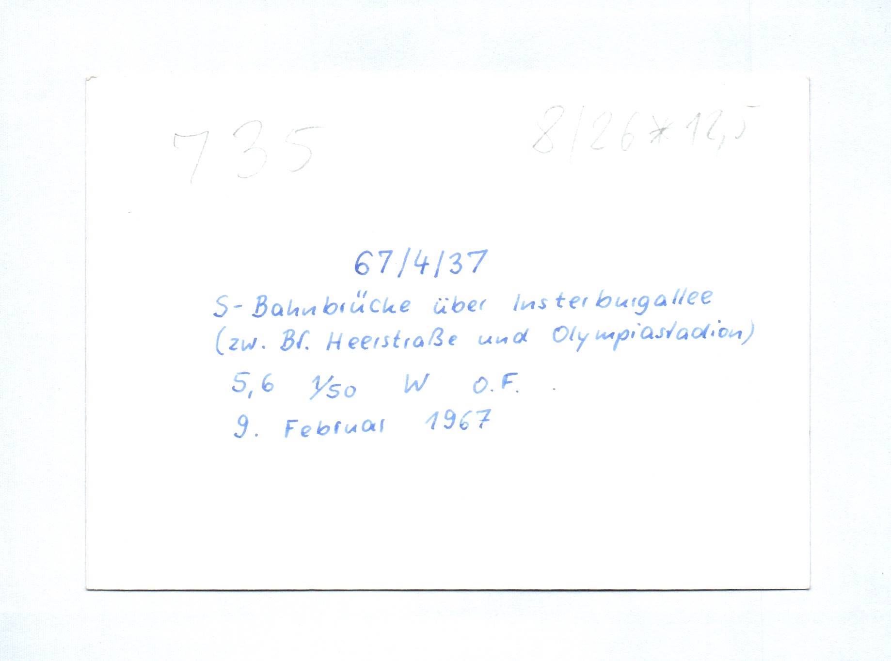 4x Foto Berlin Eisenbahnbrücken Februar 1967