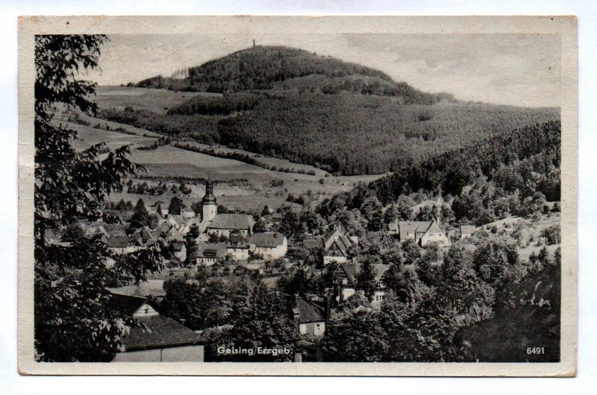 Ak Geising Erzgebirge Ort DDR 1954 Sachsen