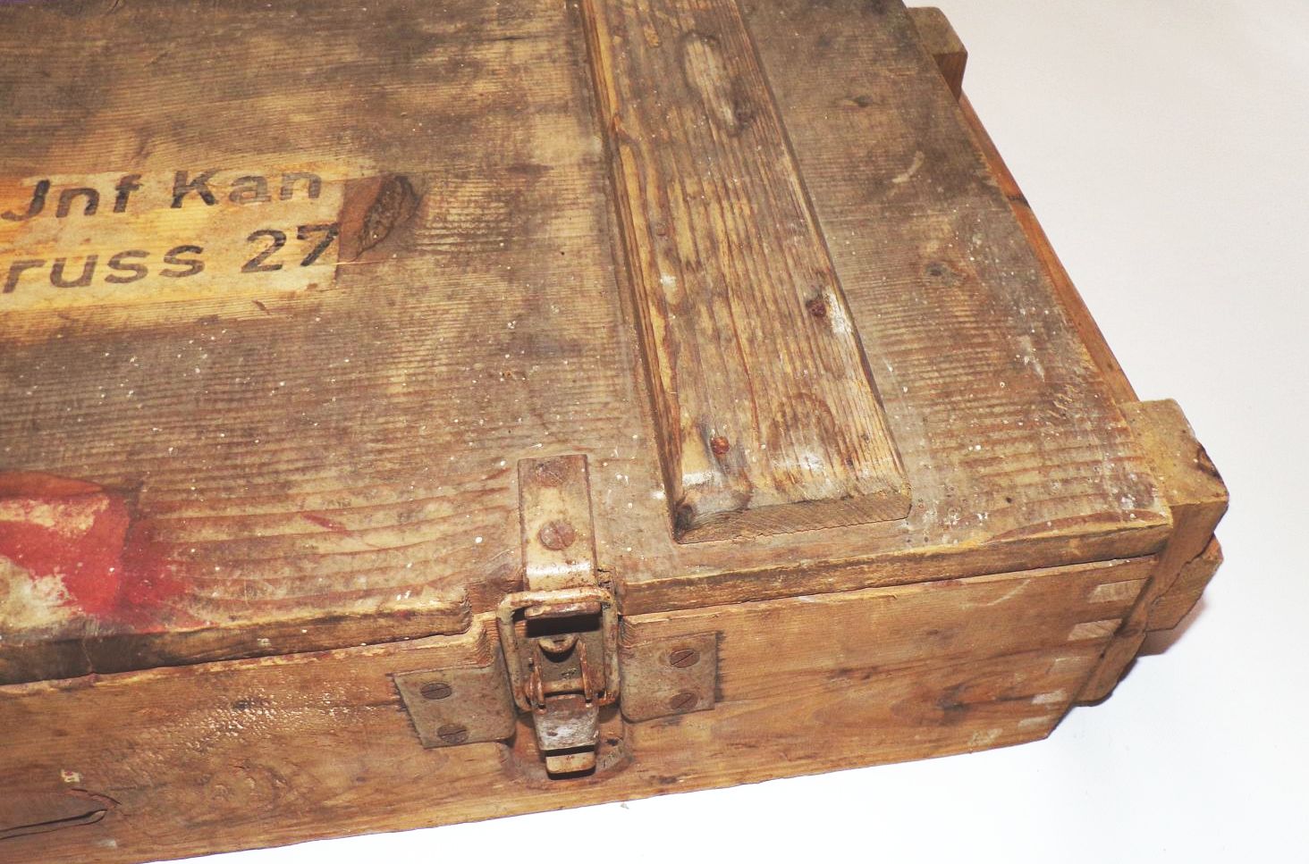 Alte Munitionskiste Patr 7,62 cm inf kan haub 290 russ 27 Alte Munitionskiste Patr 7,62 cm inf kan haub 290 russ 27