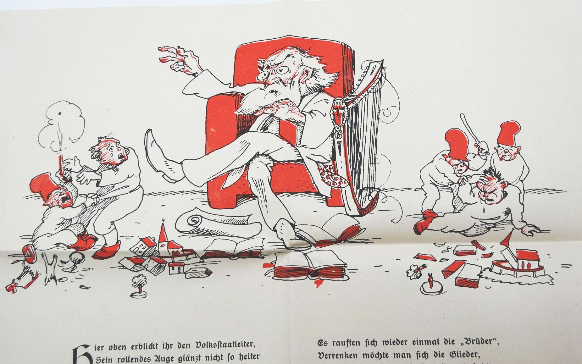 Plakat Satire Aushang gegen Kurt Eisner Bayerische Volkspartei 1919 
