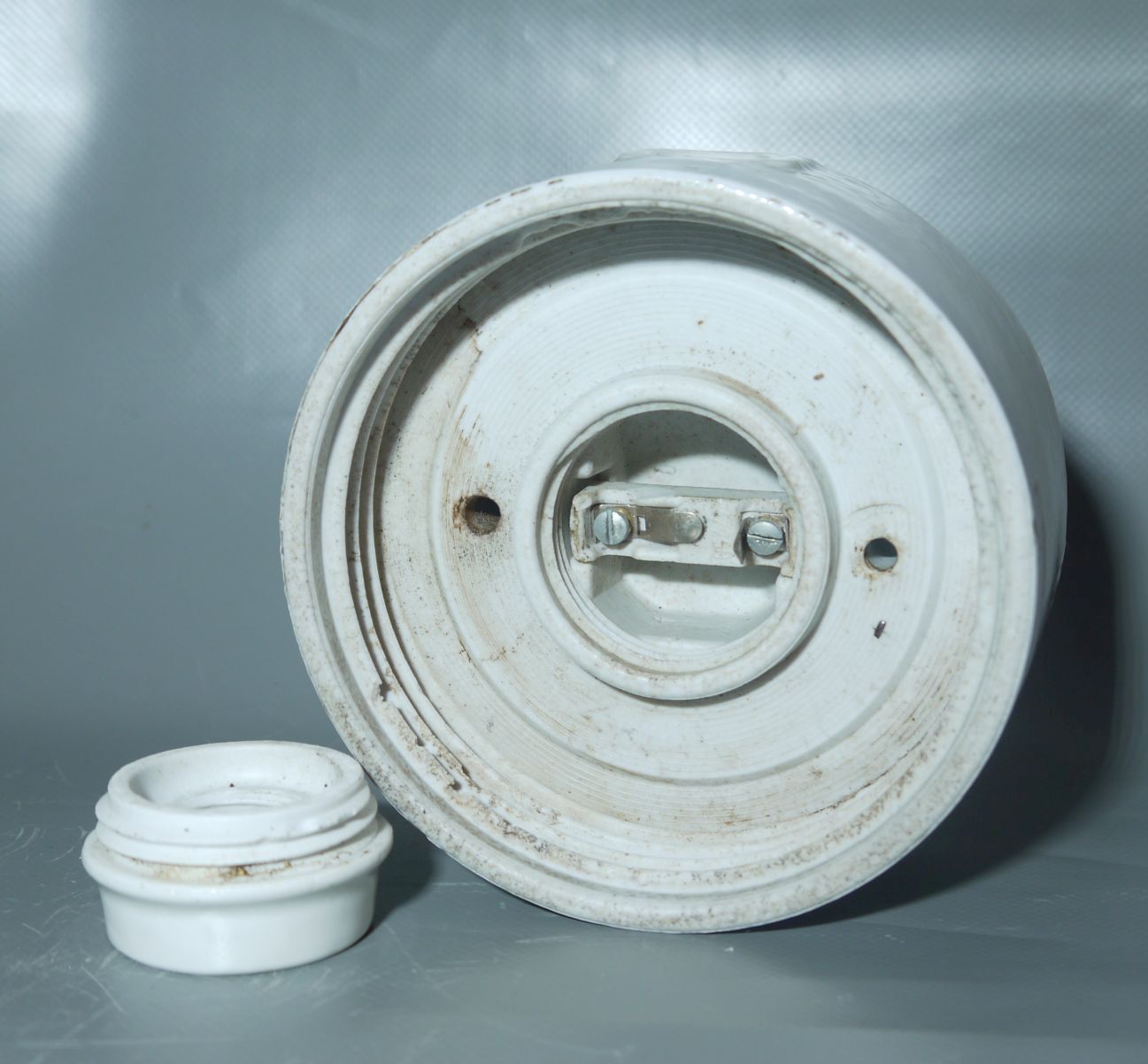 Alte Deckenlampe Retro Leuchte E27 Glas Kellerlampe bubble lamp