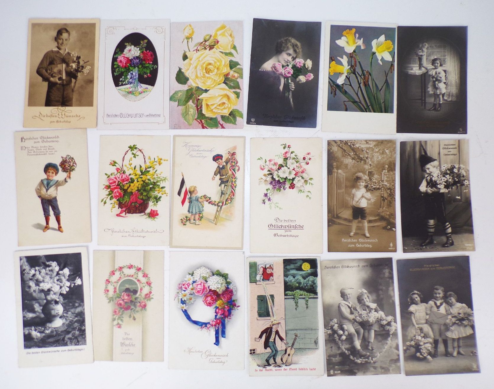 Konvolut 200 Glückwunsch Ansichtskarten Kitsch vor 1945