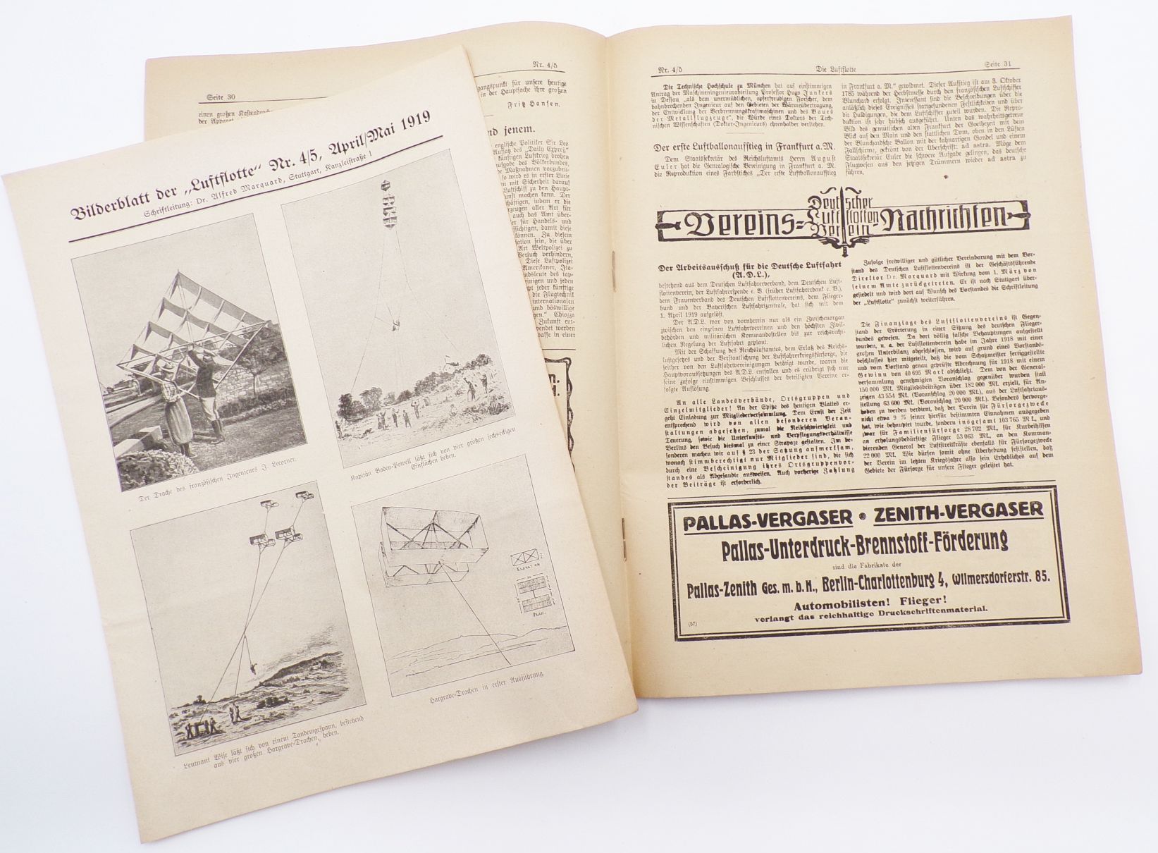 Die Luftflotte 1919 Amtliches Blatt des deutschen Luftflotten Vereins 