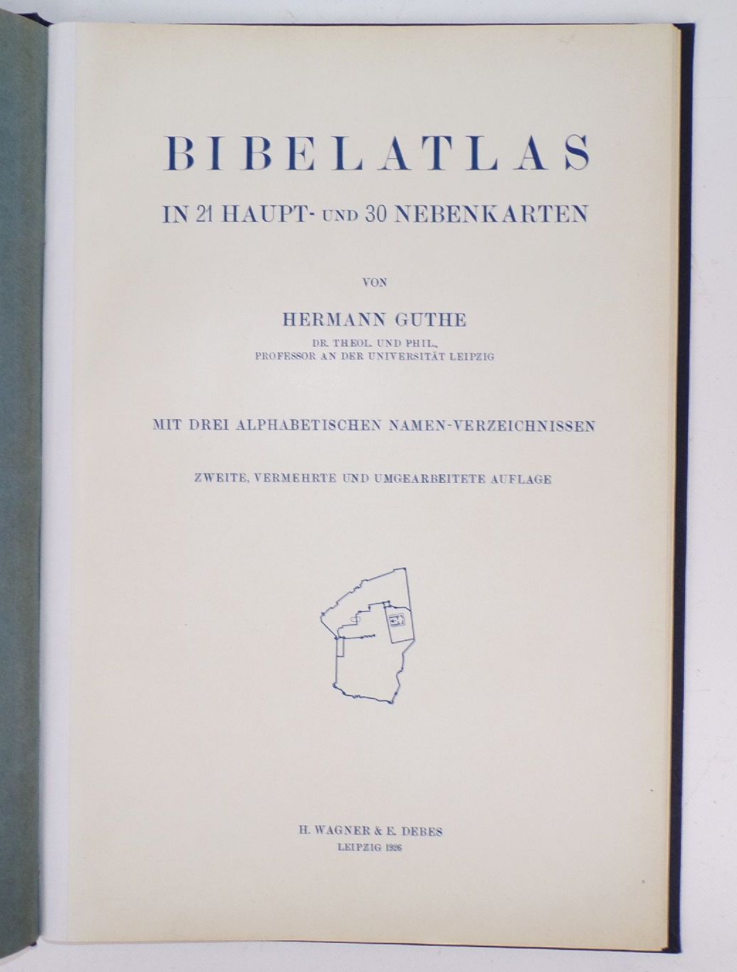 Bibelatlas Hermann Guthe 1926 Palästina Syrien Ägypten Buch Atlant